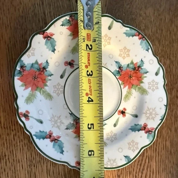 Christmas Poinsettia Mini Tea Set Creamer Sugar Bowl Cup Saucer Holiday China - Picture 6 of 7